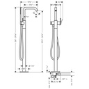 Hansgrohe 73440671 Freestanding Tub Filler With 1.75 Gpm Handshower