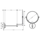 Hansgrohe 73561000 Pull-Out Shaving Mirror