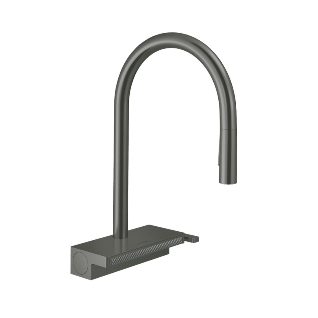 Hansgrohe 73837341 Aquno Higharc Kitchen Faucet 3-Spray Pull-Down 1.75 Gpm Brushed Black Chrome