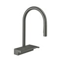 Hansgrohe 73837341 Aquno Higharc Kitchen Faucet 3-Spray Pull-Down 1.75 Gpm Brushed Black Chrome