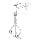 Hansgrohe 74810671 Kitchen Faucet 2-Spray Pull-Out 1.5 Gpm