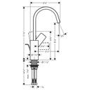 Hansgrohe 75030671 Vivenis Single-Hole Faucet 210 With Pop-Up Drain