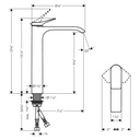 Hansgrohe 75042671 Vivenis Single-Hole Faucet 250 1.2 Gpm Matte Black