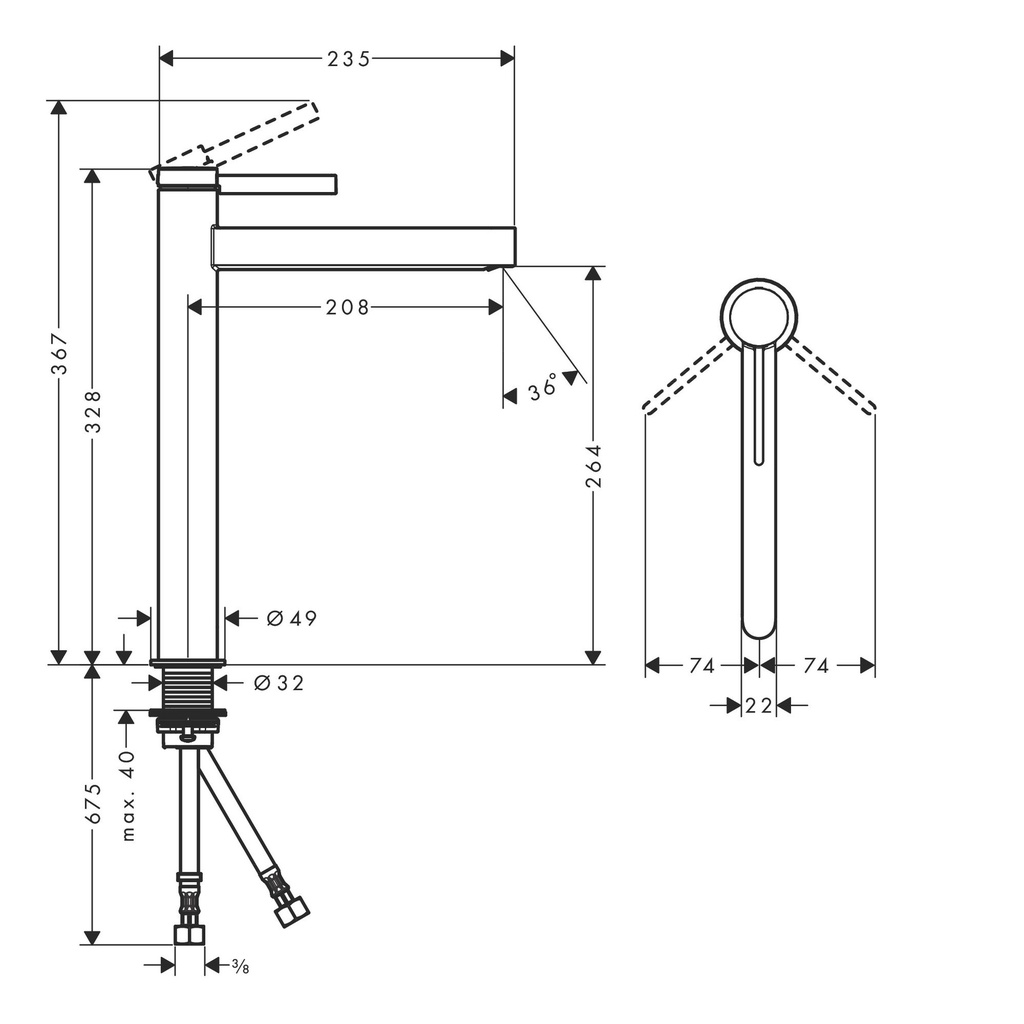 Hansgrohe 76070001 Single-Hole Faucet 260 1.2 Gpm