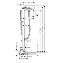 Hansgrohe 76445821 Freestanding Tub Filler Trim With 1.75 Gpm Handshower