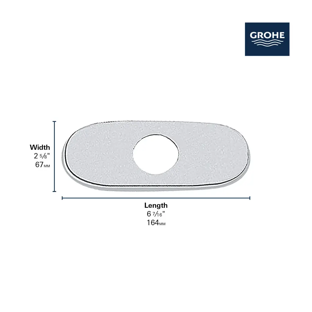 Grohe 07551A00 6" Escutcheon Hard Graphite