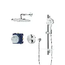 Grohe 1030660000 Rainshower GrohTherm 2-Handle Thermostatic Dual Function Shower Kit Chrome