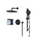 Grohe 1030662430 Rainshower GrohTherm 2-Handle Thermostatic Dual Function Shower Kit Matte Black
