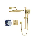Grohe 103069GN00 Rainshower GrohTherm 2-Handle Thermostatic Single Function Shower Kit Brushed Cool Sunrise