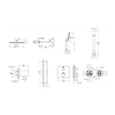 Grohe 103069GN00 Rainshower GrohTherm 2-Handle Thermostatic Single Function Shower Kit Brushed Cool Sunrise