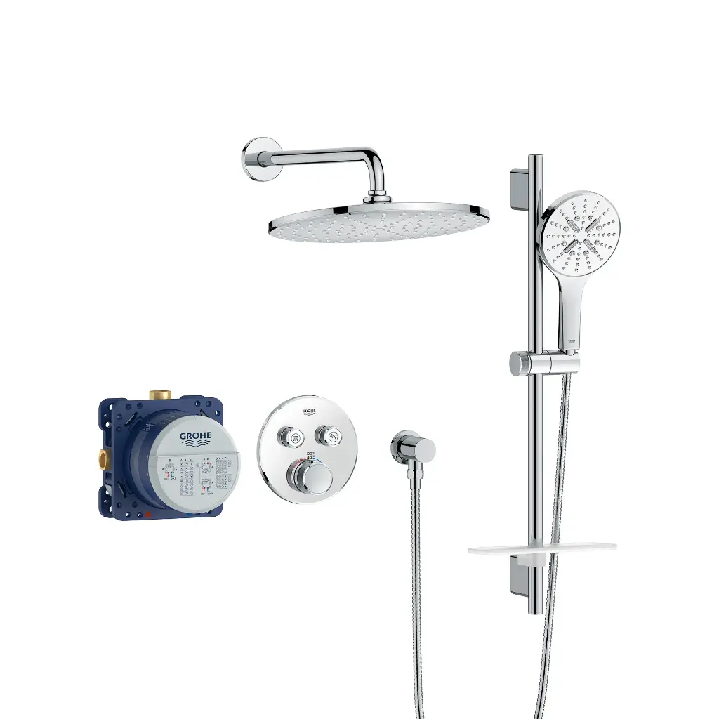 Grohe 1030700000 Rainshower SmartControl Thermostatic Dual Function Shower Kit Chrome