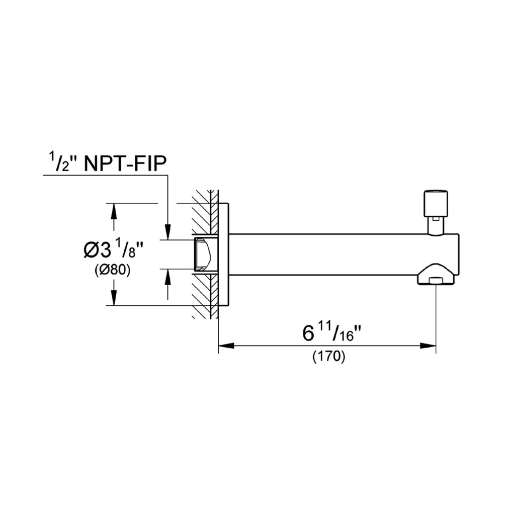 Grohe 132752431 Concetto Tub Spout Matte Black