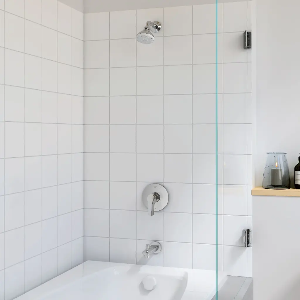 Grohe 13356003 Eurosmart Wall Spout Exp +Diverter Us Grohe Chrome