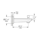 Grohe 13356EN3 Eurosmart Wall Spout Exp +Diverter Us Grohe Brushed Nickel