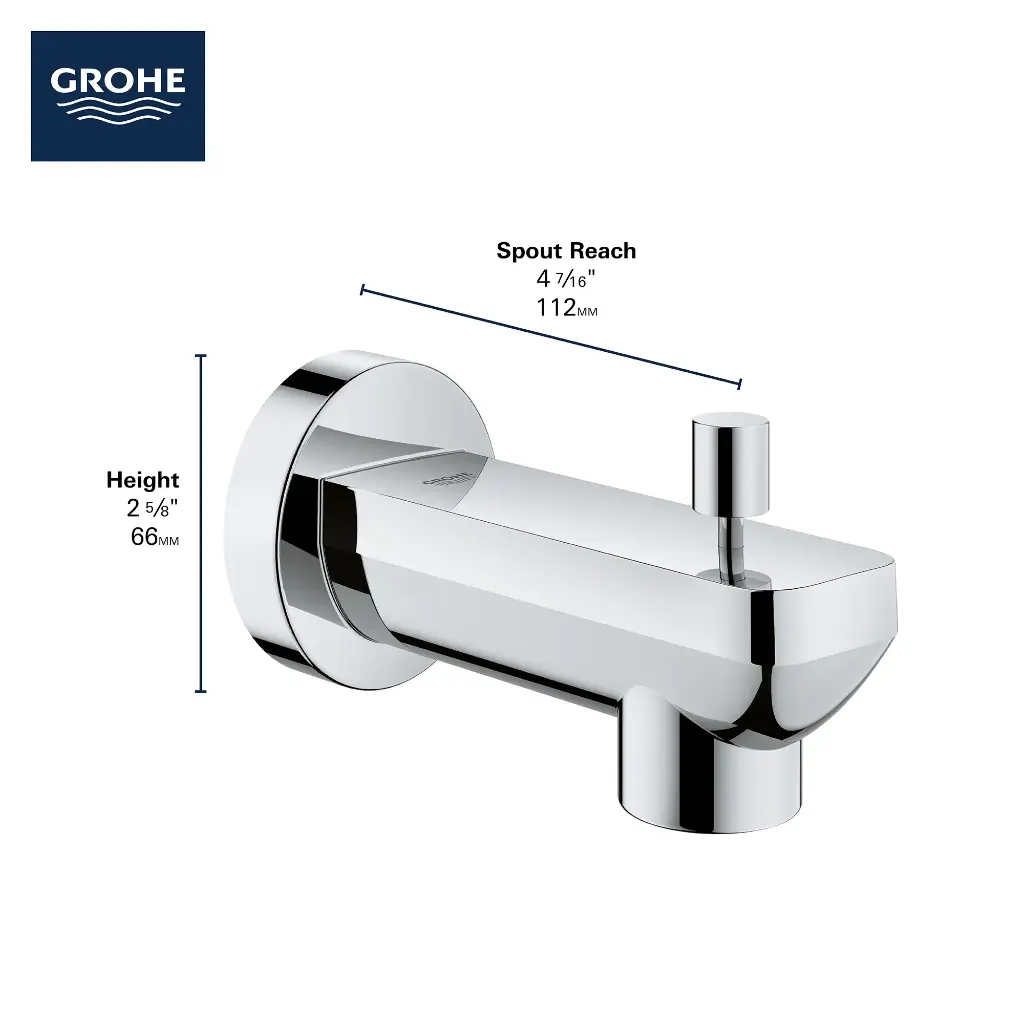 Grohe 13382A01 Diverter Tub Spout Hard Graphite