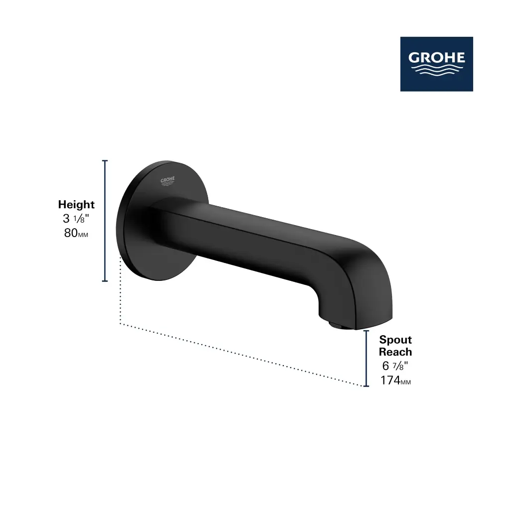 Grohe 133982430 Tub Spout Matte Black