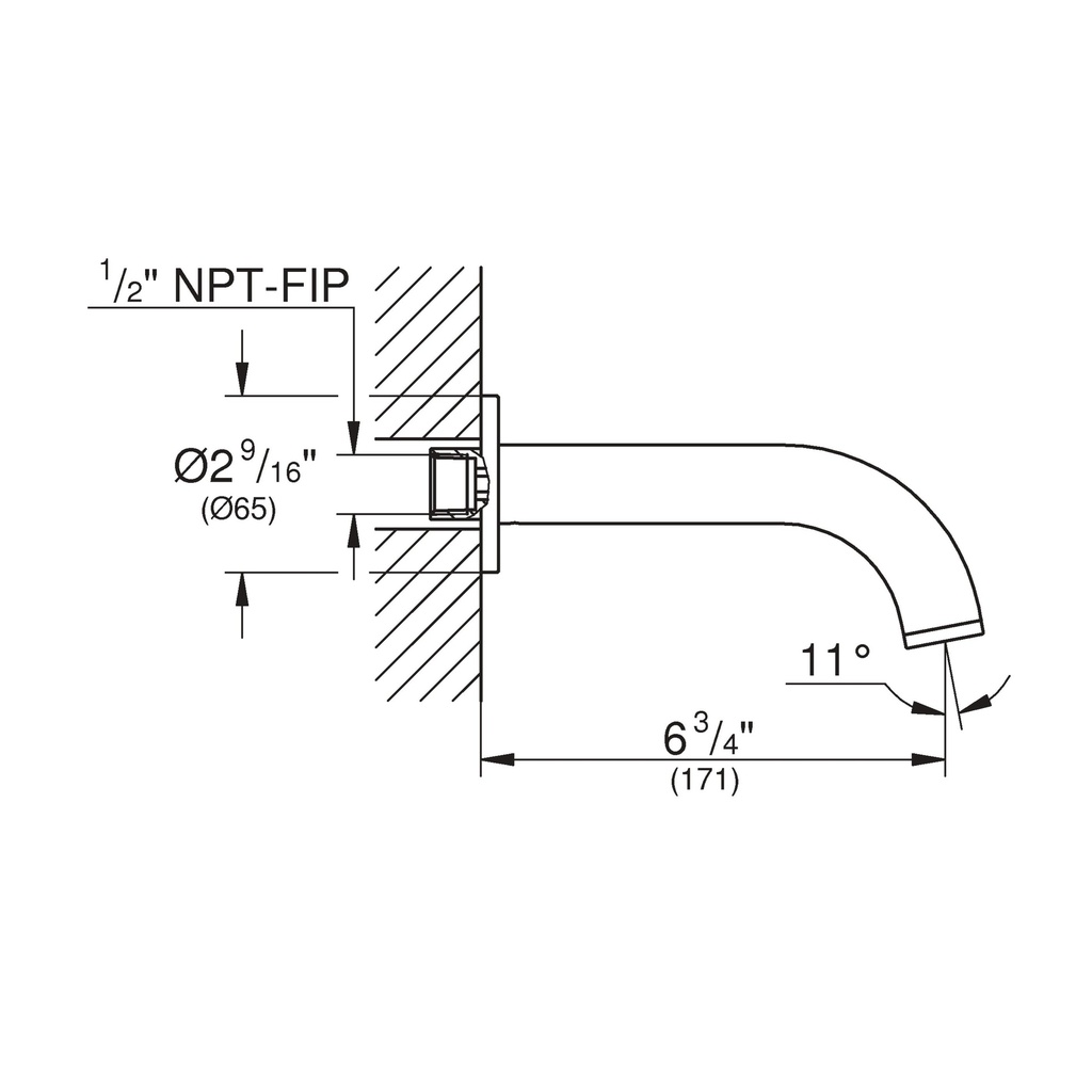 Grohe 13488000 Tub Spout Chrome