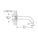 Grohe 13488GN0 Atrio New Bath Spout Exp Us Brushed Cool Sunrise