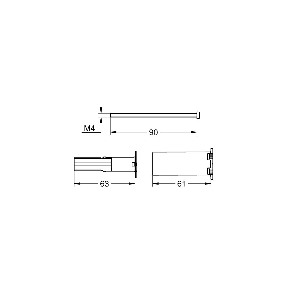 Grohe 14058000 Rapido Smartbox Grt 2H Extension Kit 