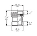 Grohe 14232GN0 Check Valve -1 Pc Brushed Cool Sunrise