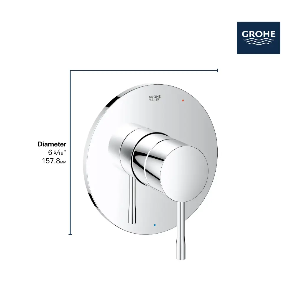 Grohe 144722431 Pressure Balance Valve Trim With Cartridge Matte Black
