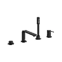 Grohe 195772431 4-Hole Single Handle Deck Mount Roman Tub Faucet With 6.6 L/Min (1.75 Gpm) Hand Shower Matte Black