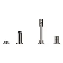 Grohe 19577A01 4-Hole Single-Handle Deck Mount Roman Tub Faucet With 6.6 L/Min (1.75 Gpm) Hand Shower Hard Graphite