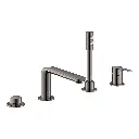 Grohe 19577A01 4-Hole Single-Handle Deck Mount Roman Tub Faucet With 6.6 L/Min (1.75 Gpm) Hand Shower Hard Graphite