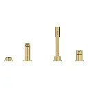 Grohe 19577GN1 4-Hole Single-Handle Deck Mount Roman Tub Faucet With 6.6 L/Min (1.75 Gpm) Hand Shower Brushed Cool Sunrise