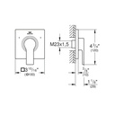 Grohe 195912431 3-Way Diverter Valve Trim Matte Black