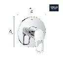 Grohe 19595001 Bauloop Pressure Balance Valve Trim Grohe Chrome