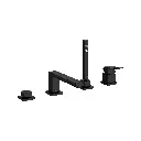 Grohe 198972431 4-Hole Single Handle Deck Mount Roman Tub Faucet With 6.6 L/Min (1.75 Gpm) Hand Shower Matte Black