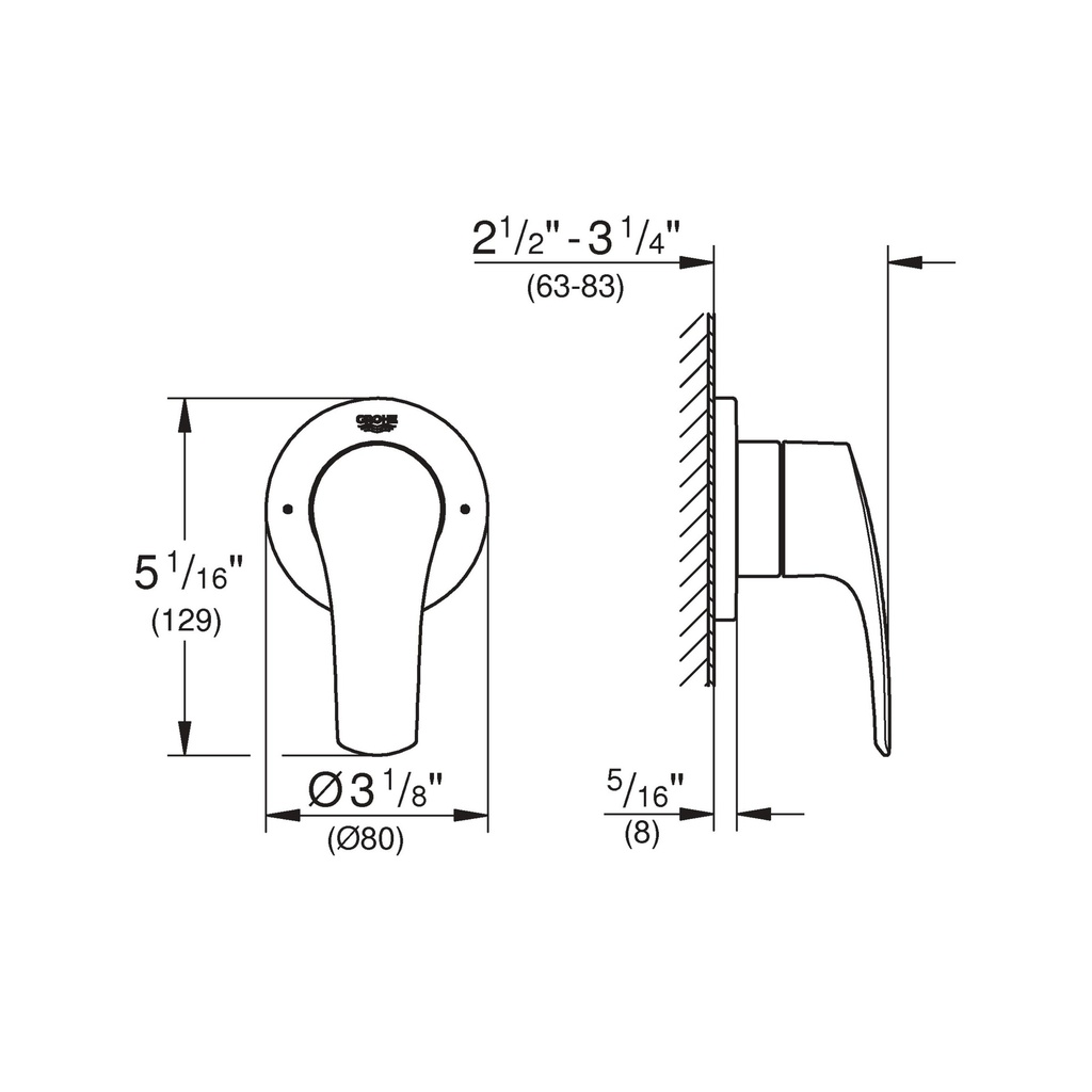Grohe 19970EN3 Eurosmart 2-Way Diverter Us Grohe Brushed Nickel
