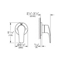 Grohe 19970EN3 Eurosmart 2-Way Diverter Us Grohe Brushed Nickel