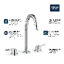Grohe 20217GNA Concetto 8" Widespread 2-Handle L-Size Bathroom Faucet 4.5 L/Min (1.2 Gpm) Brushed Cool Sunrise