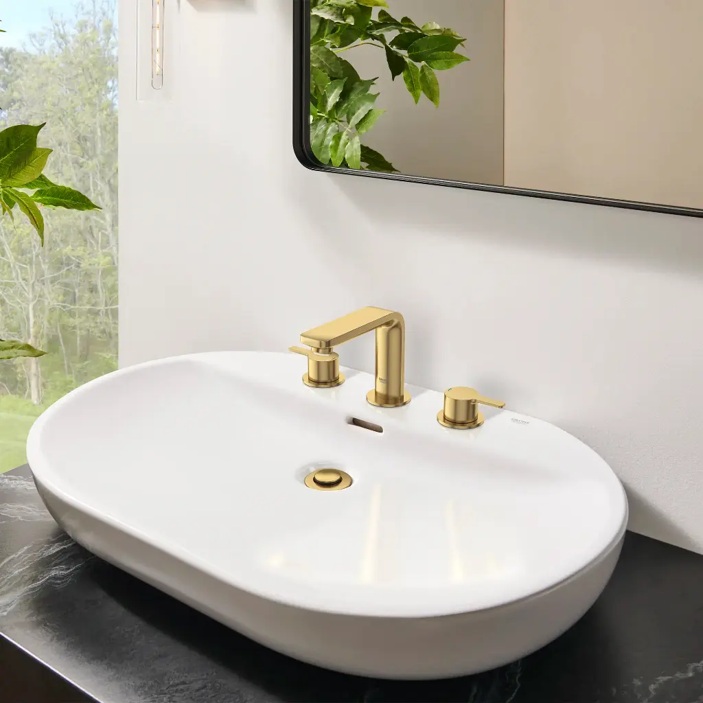 Grohe 20578GNA 8" Widespread 2-Handle M-Size Bathroom Faucet 4.5 L/Min (1.2 Gpm) Brushed Cool Sunrise