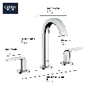 Grohe 205972430 8" Widespread 2-Handle M-Size Bathroom Faucet 4.5 L/Min (1.2 Gpm) Matte Black