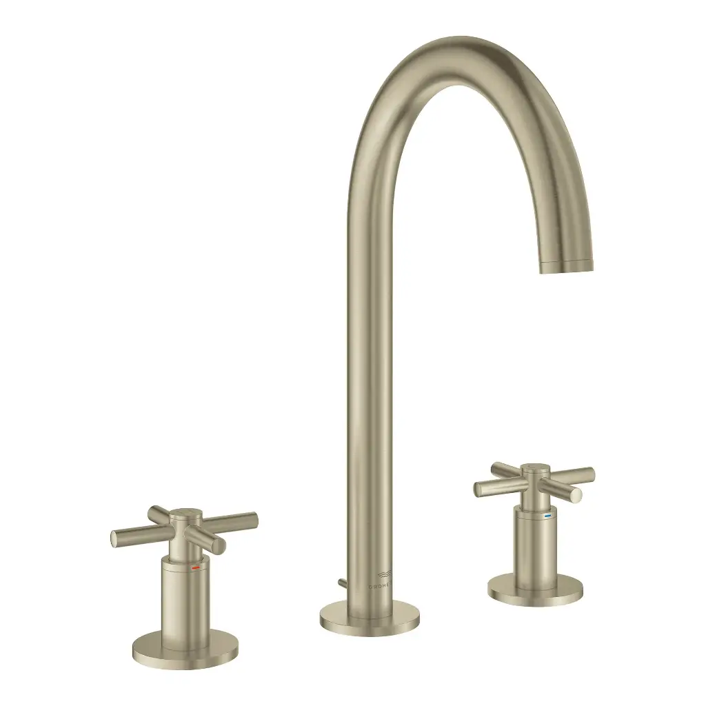 Grohe 20659En0 8-Inch Widespread 2-Handle L-Size Bathroom Faucet 1.2 Gpm Brushed Nickel