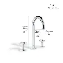 Grohe 20659Gn0 Atrio New 2 Handles 3- Holes L Brushed Cool Sunrise
