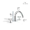 Grohe 206602430 Atrio New 2 Handles Basin 3- Holes M Matte Black