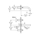 Grohe 20663000 Atrio 2-Handle Wall Mount Faucet 1.2 Gpm Chrome