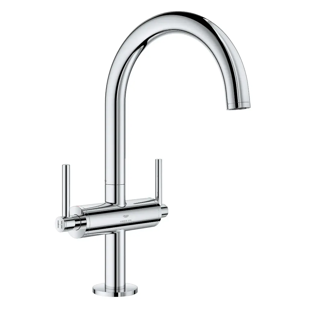 Grohe 21146000 Single Hole Two-Handle L-Size Bathroom Faucet 1.2 Gpm Chrome