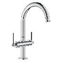 Grohe 21146000 Single Hole Two-Handle L-Size Bathroom Faucet 1.2 Gpm Chrome