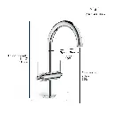 Grohe 21146000 Single Hole Two-Handle L-Size Bathroom Faucet 1.2 Gpm Chrome