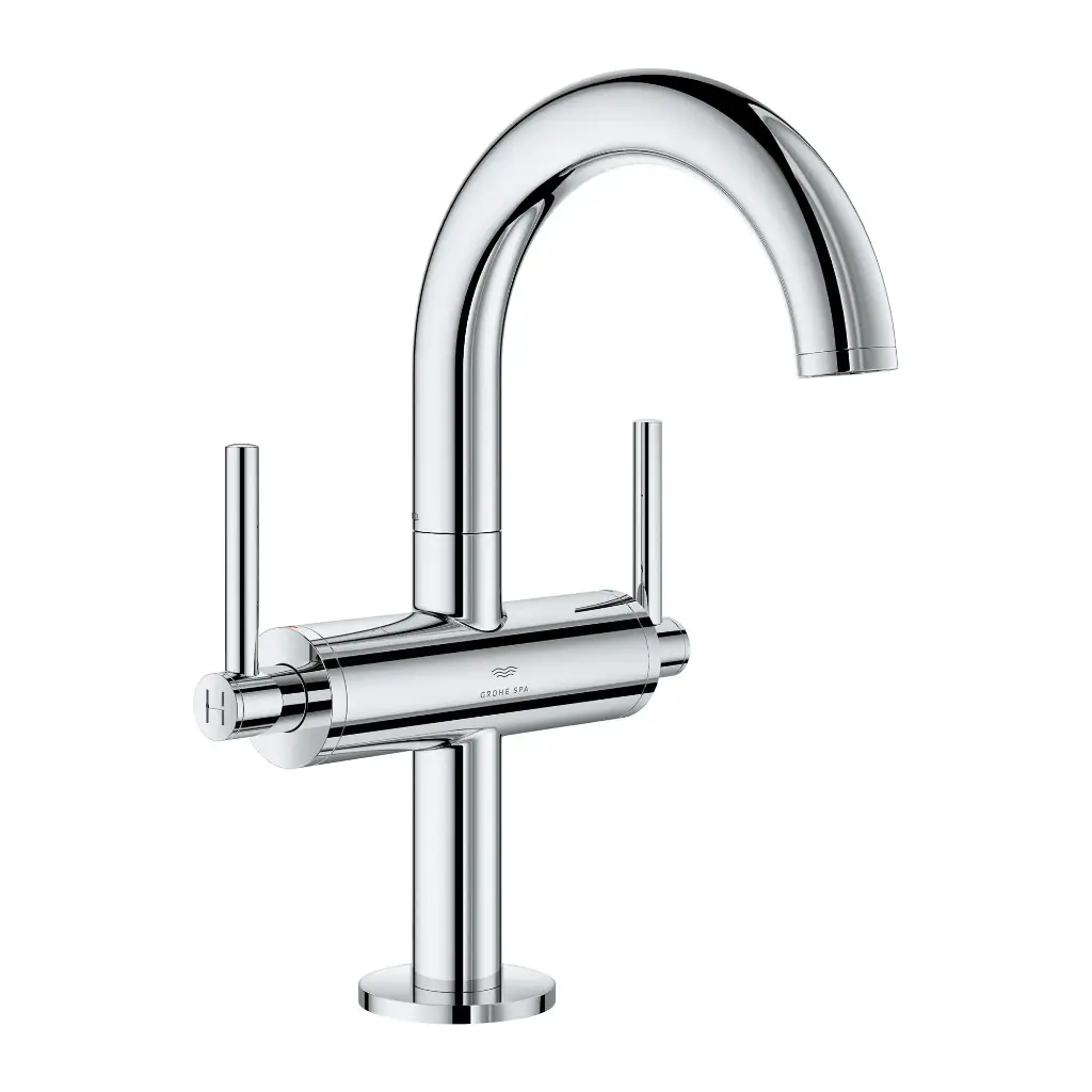 Grohe 21148000 Single Hole Two-Handle M-Size Bathroom Faucet 1.2 Gpm Chrome