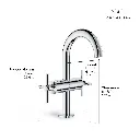 Grohe 21148000 Single Hole Two-Handle M-Size Bathroom Faucet 1.2 Gpm Chrome
