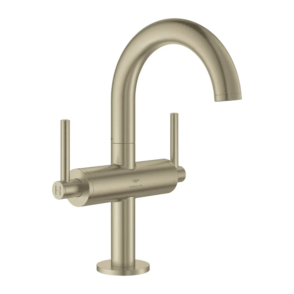 Grohe 21148En0 Single Hole Two-Handle M-Size Bathroom Faucet 1.2 Gpm Brushed Nickel