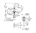 Grohe 21148En0 Single Hole Two-Handle M-Size Bathroom Faucet 1.2 Gpm Brushed Nickel