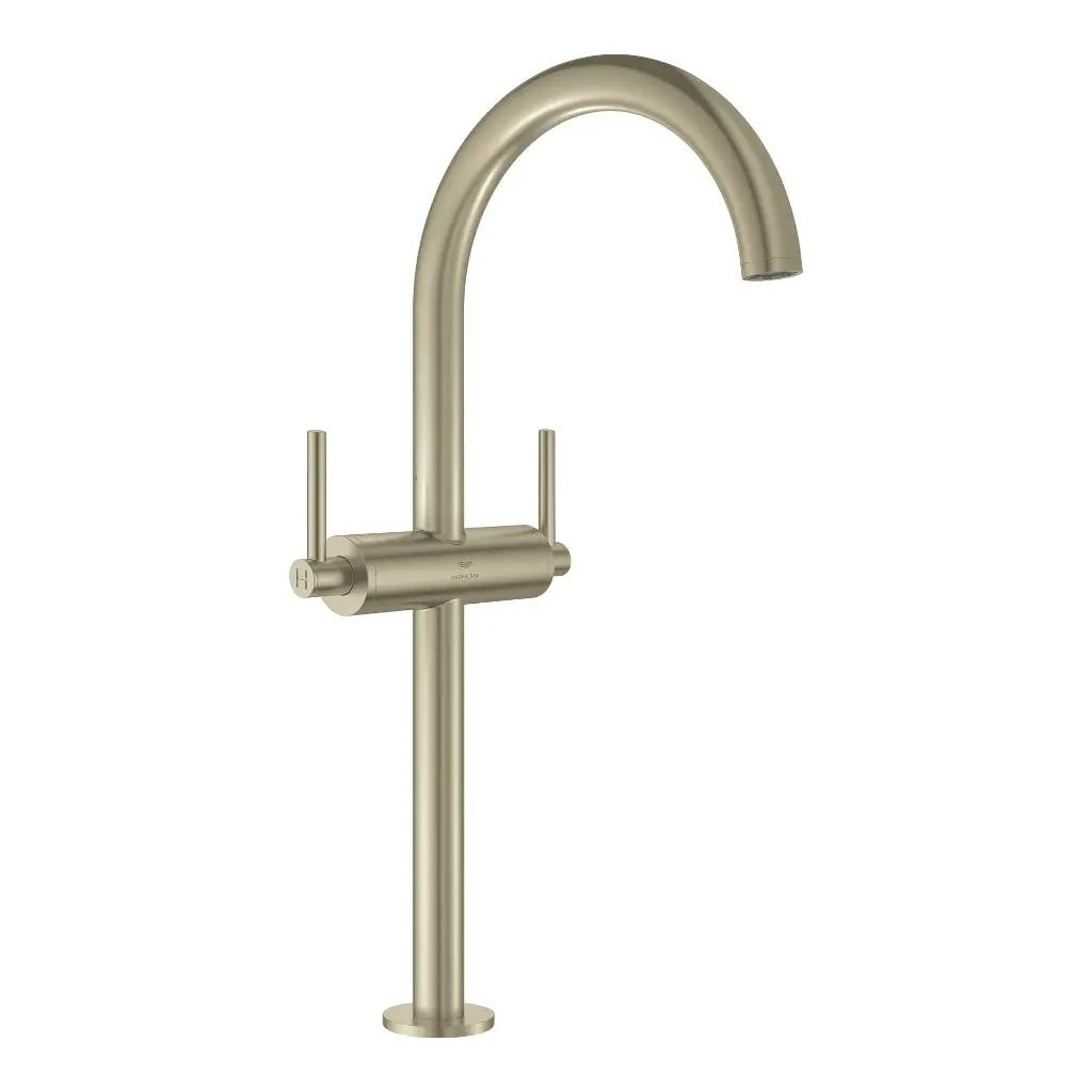Grohe 21161En0 Single Hole Two-Handle Xl-Size Bathroom Faucet 1.2 Gpm Brushed Nickel