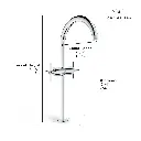 Grohe 21161En0 Single Hole Two-Handle Xl-Size Bathroom Faucet 1.2 Gpm Brushed Nickel